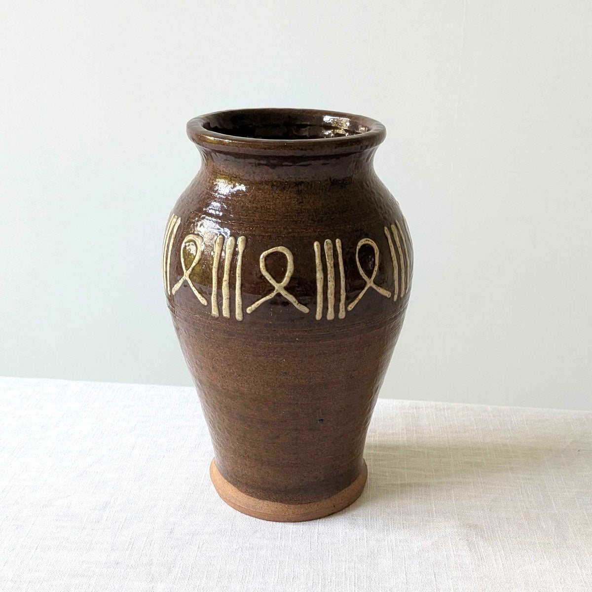 Brown Glazed Studio Vase