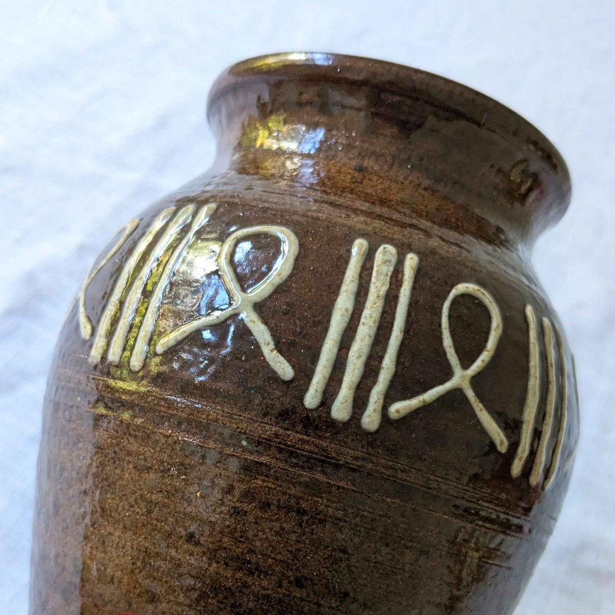 Brown Glazed Studio Vase