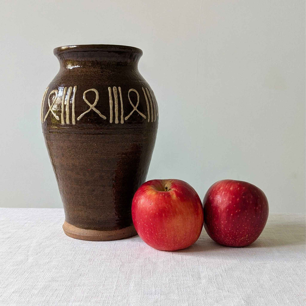 Brown Glazed Studio Vase
