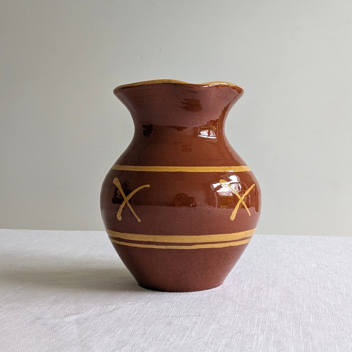 Terracotta Crosses Pitcher