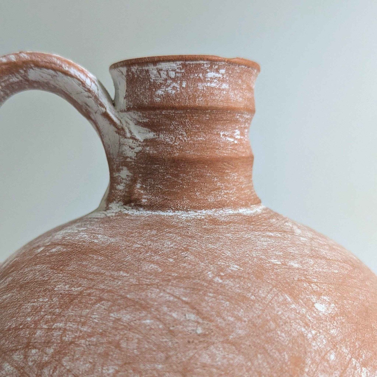 Rustic Red Clay Flagon