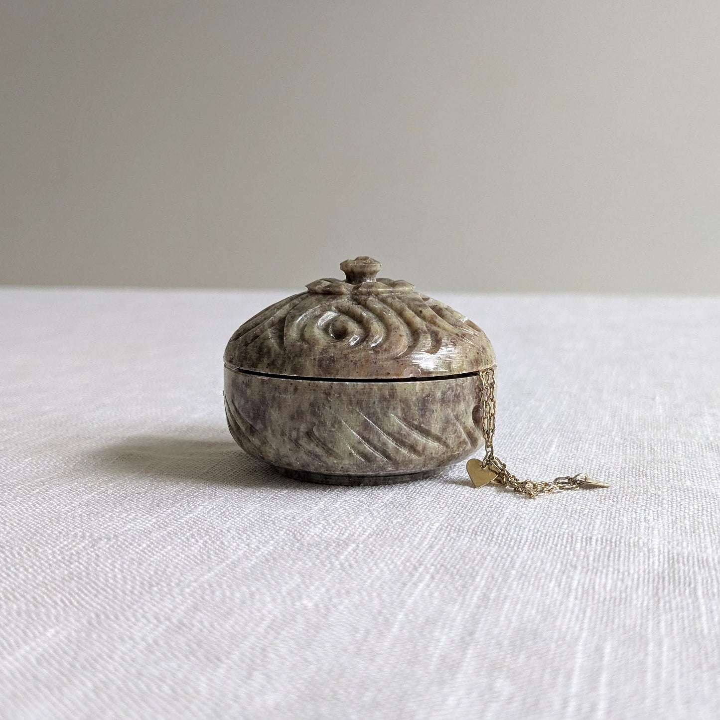 Carved Soapstone Pot