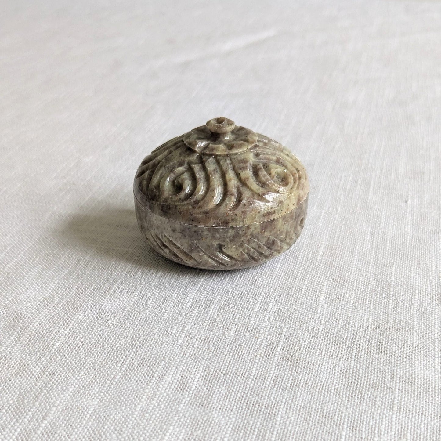 Carved Soapstone Pot
