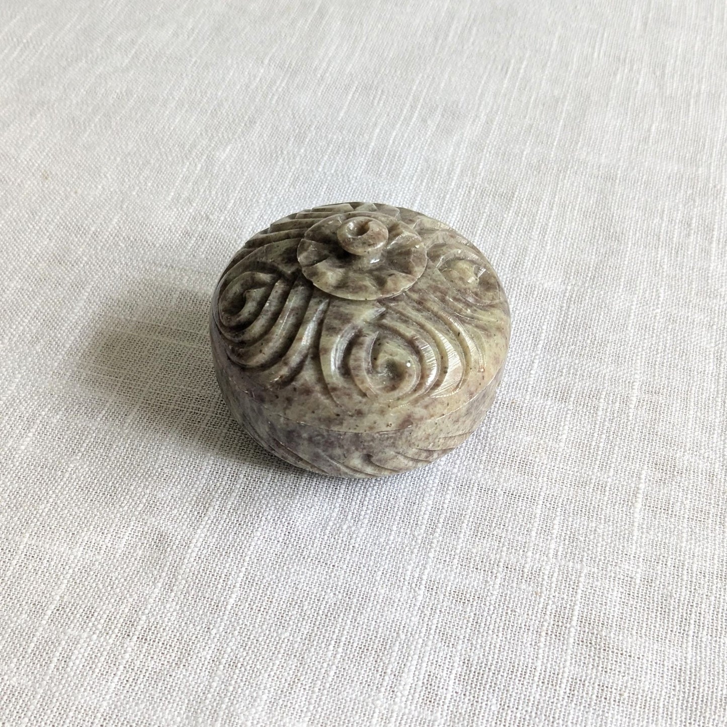 Carved Soapstone Pot