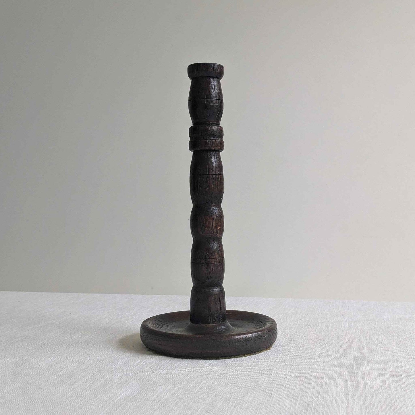 Turned Wood Candlestick