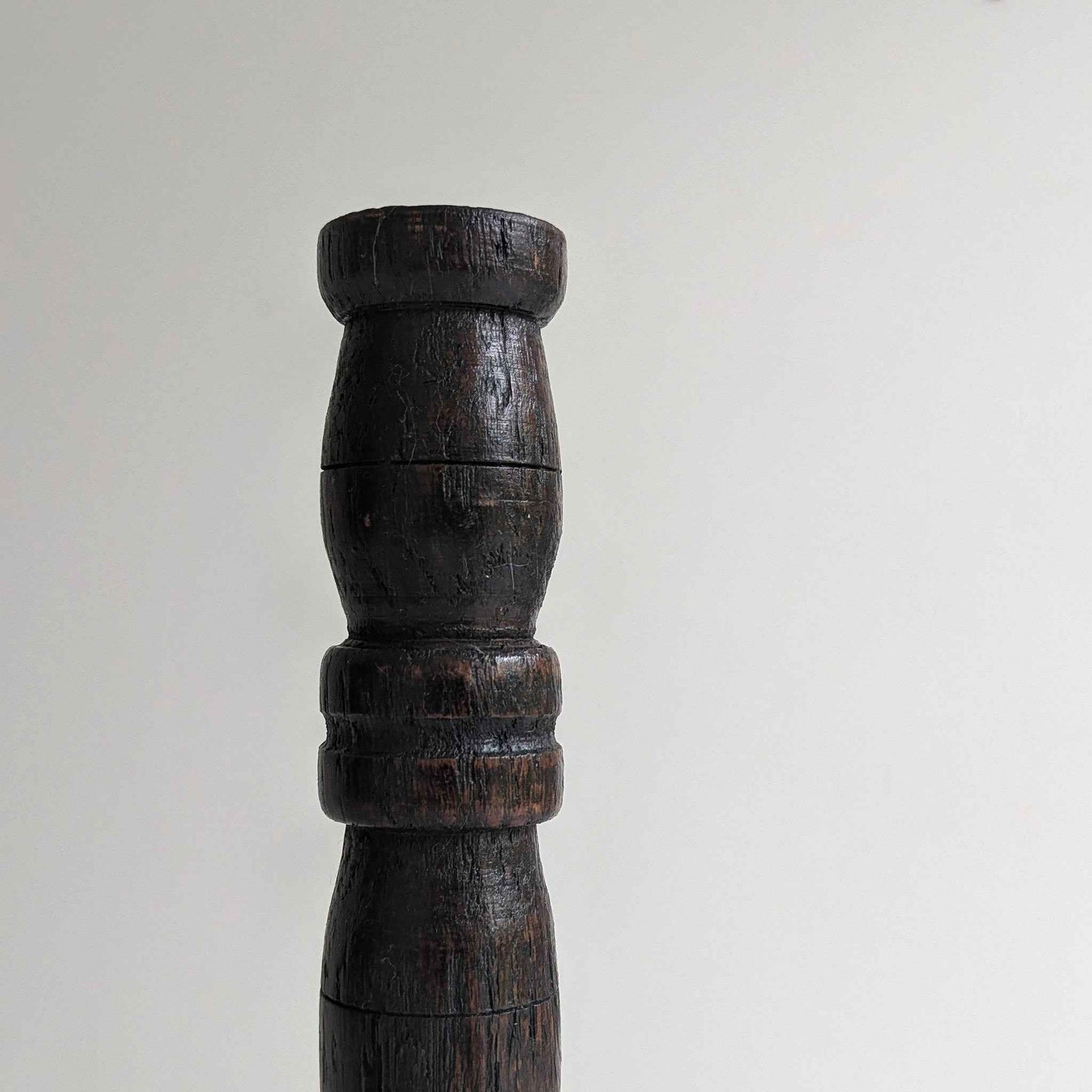 Turned Wood Candlestick