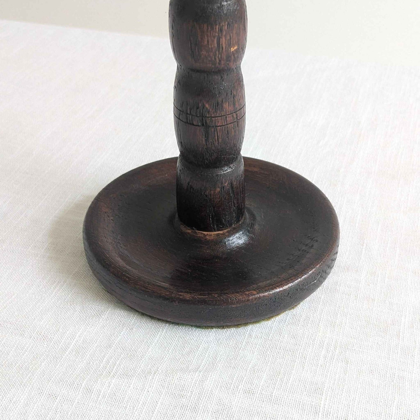 Turned Wood Candlestick