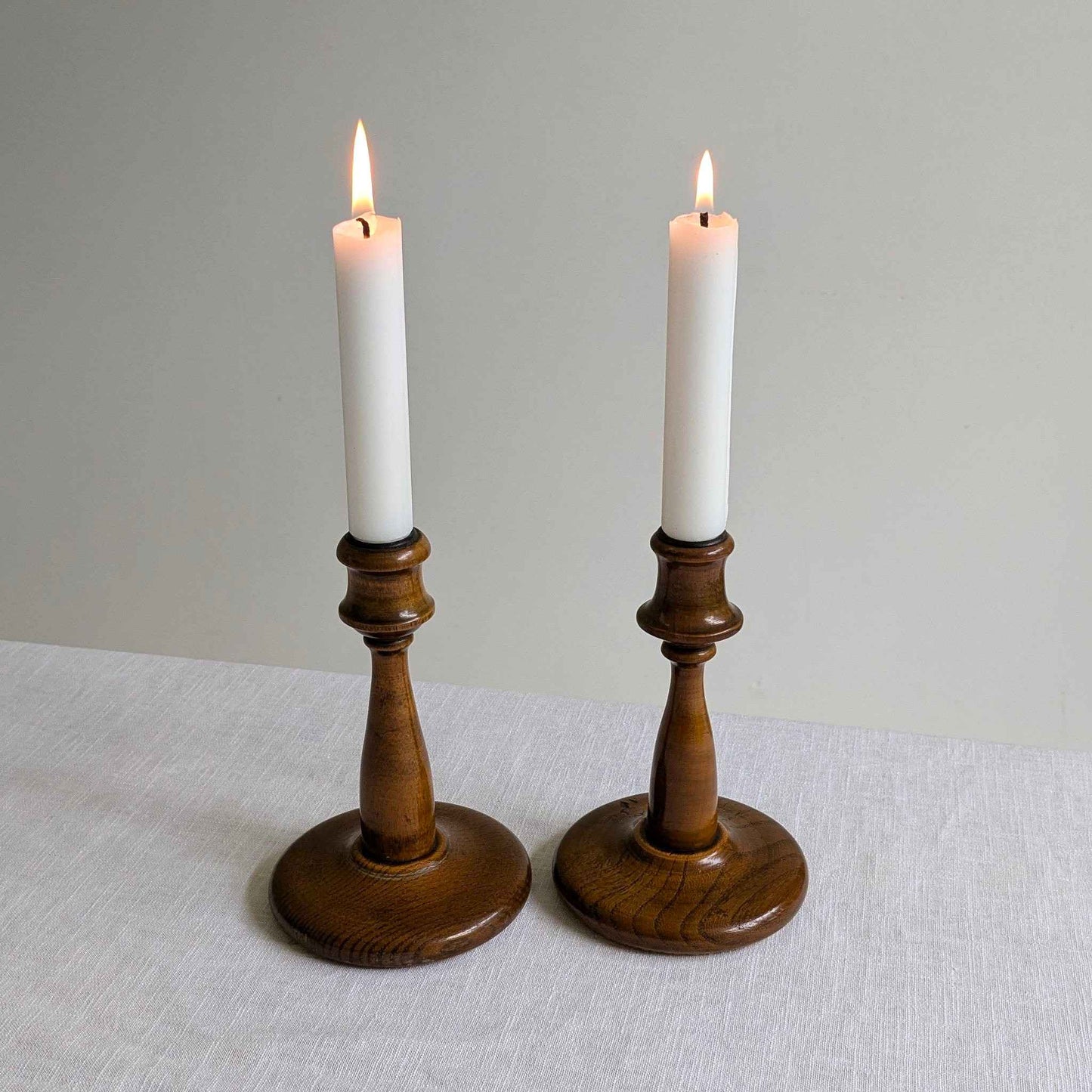 Turned Wood Candlesticks