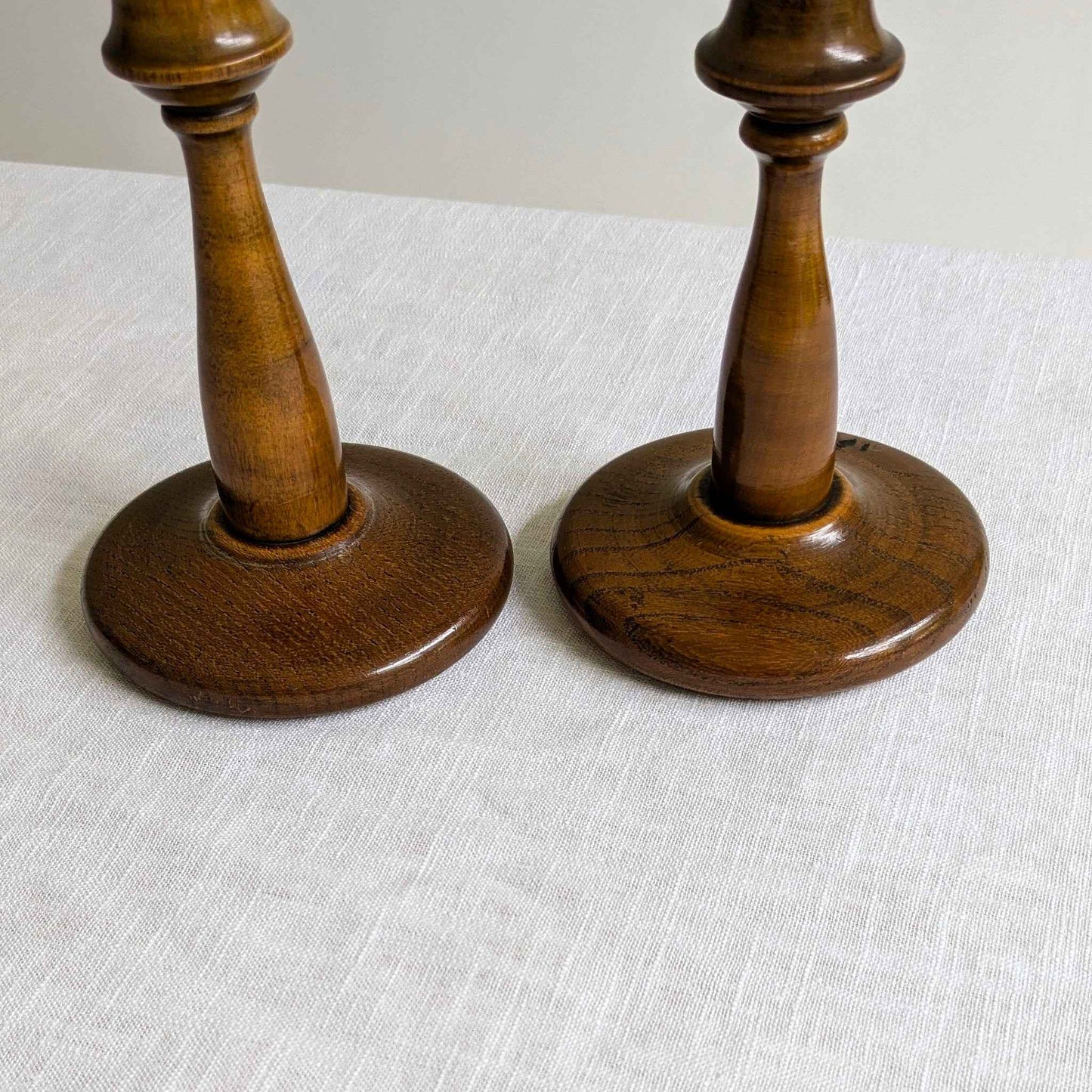 Turned Wood Candlesticks