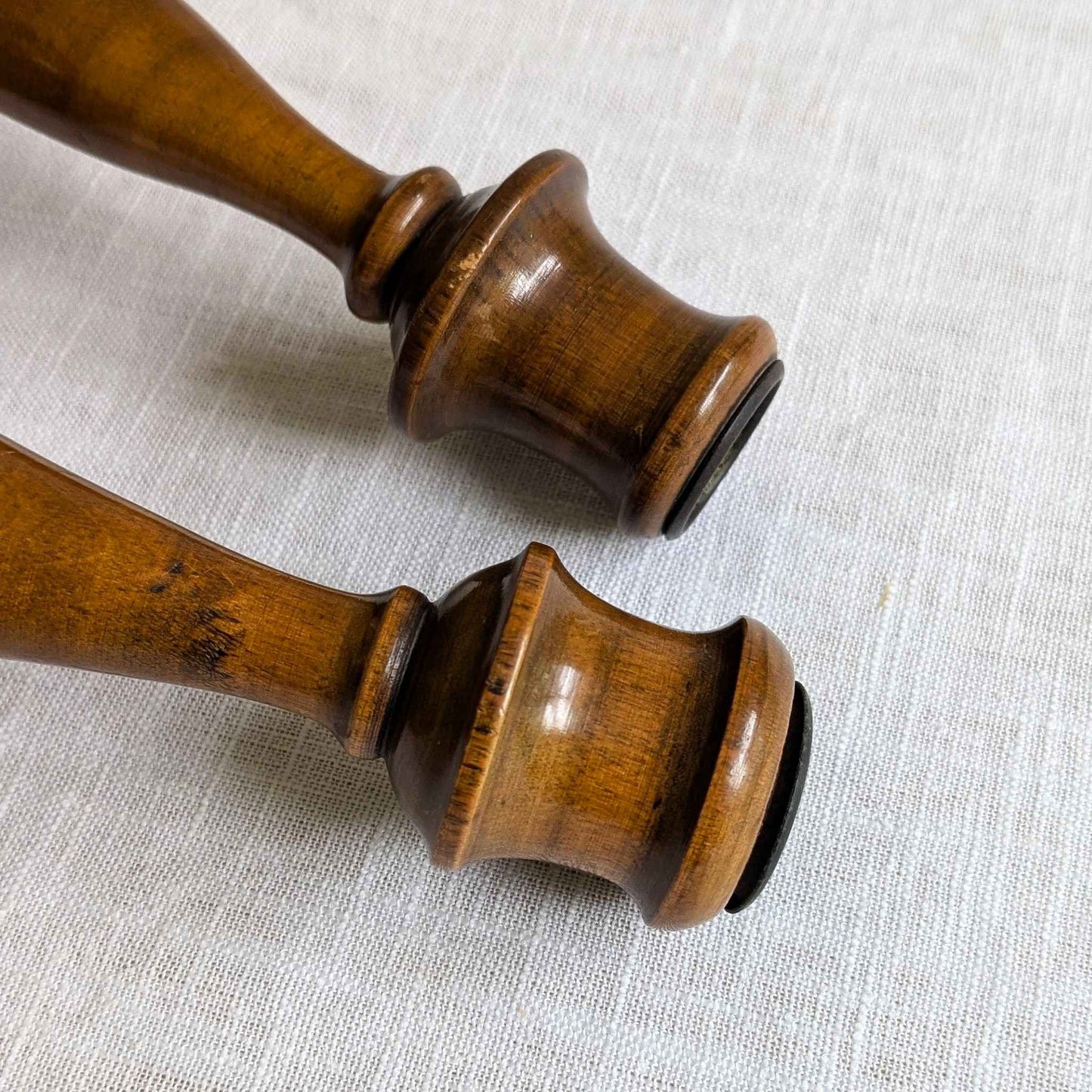 Turned Wood Candlesticks