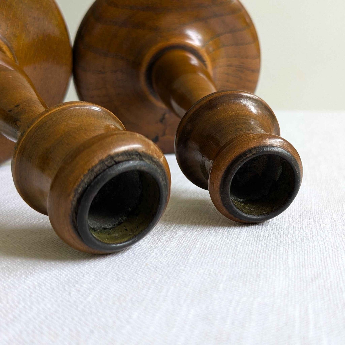 Turned Wood Candlesticks