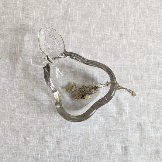 French Crystal Pear Dish