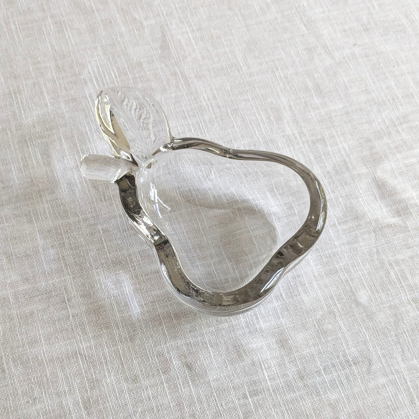French Crystal Pear Dish