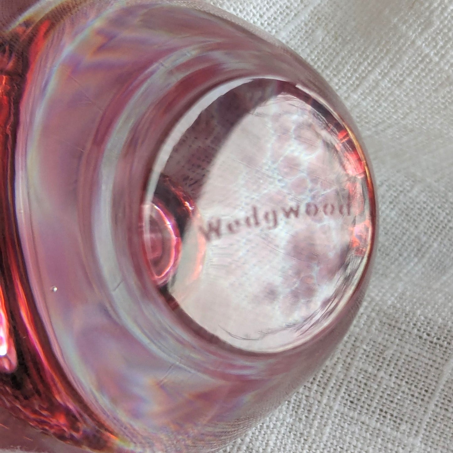 Wedgwood Pink Glass Apple