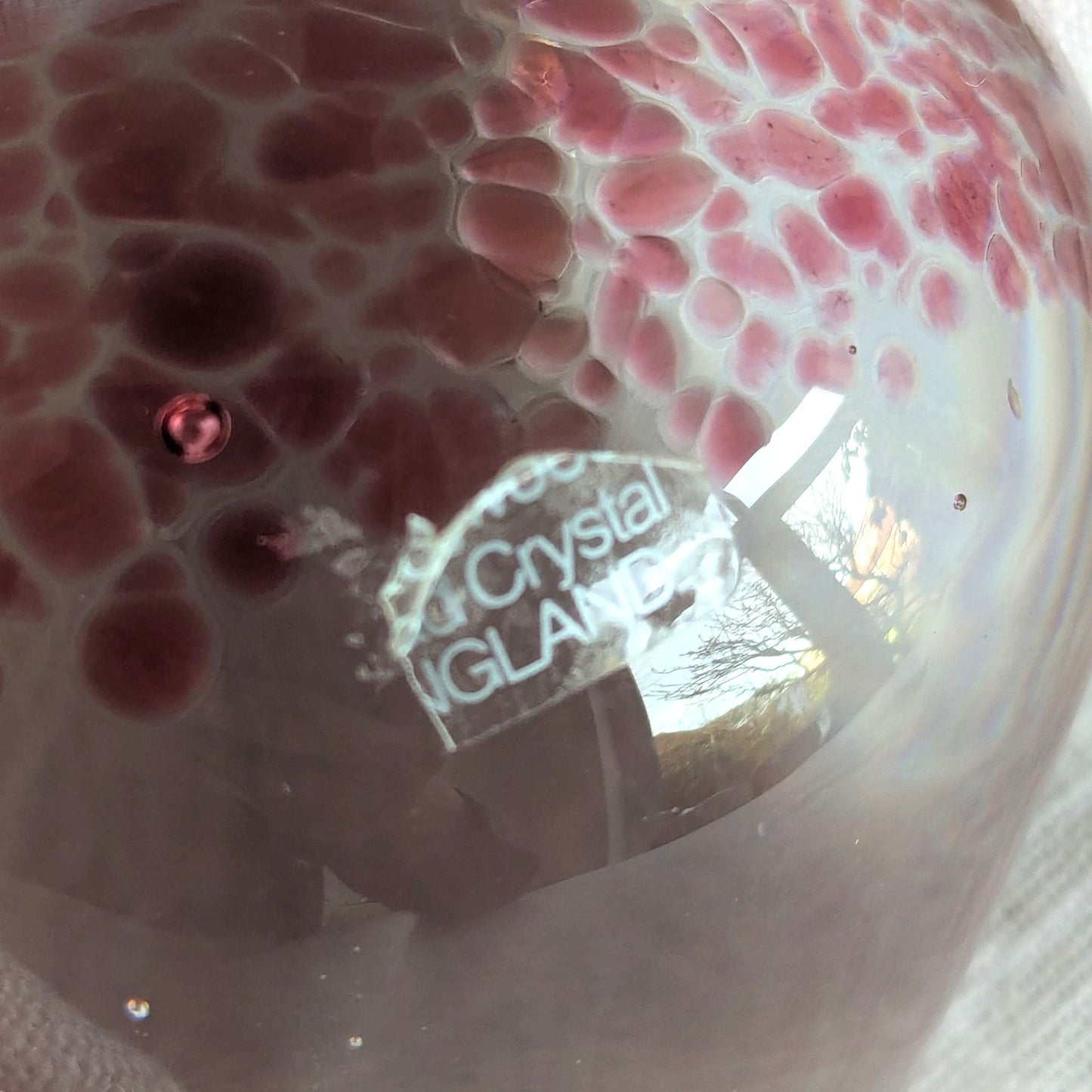 Wedgwood Pink Glass Apple