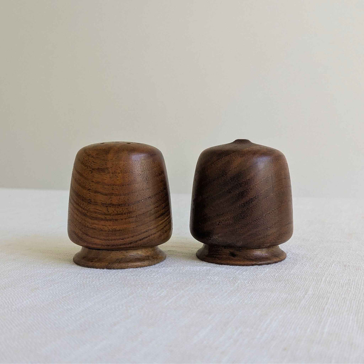 1970s Wooden Cruet Set