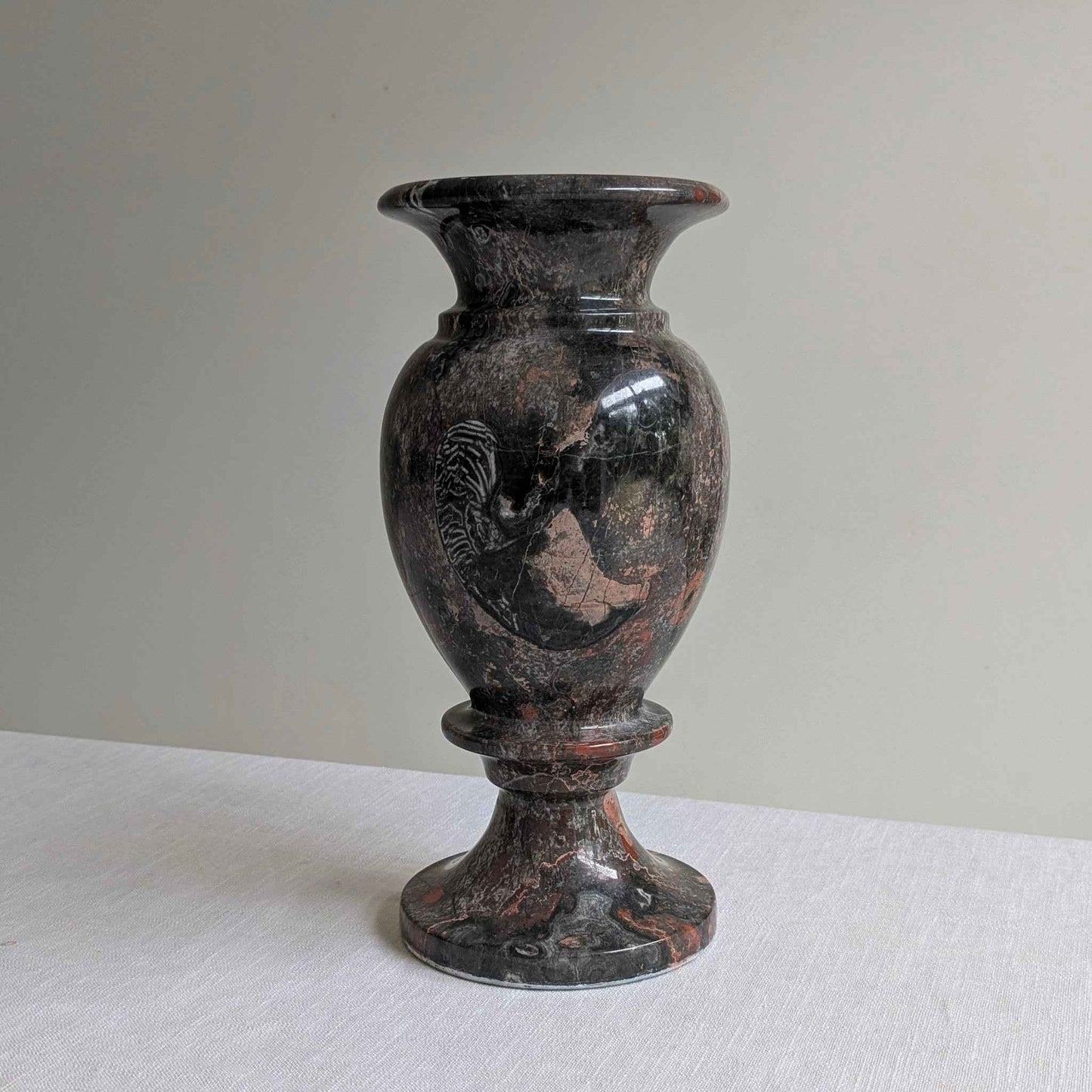 XL Dark Fossil Stone Vase