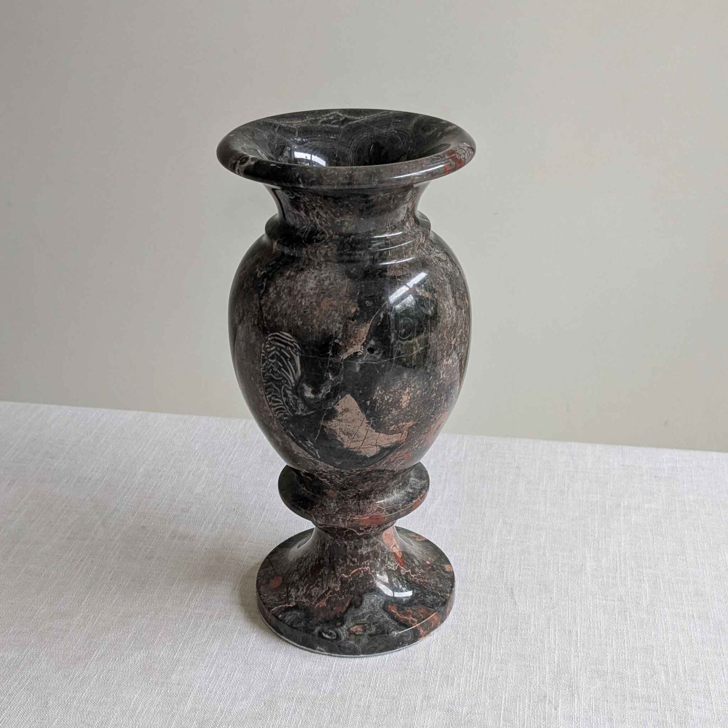 XL Dark Fossil Stone Vase