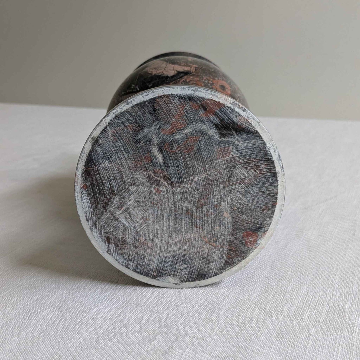 XL Dark Fossil Stone Vase