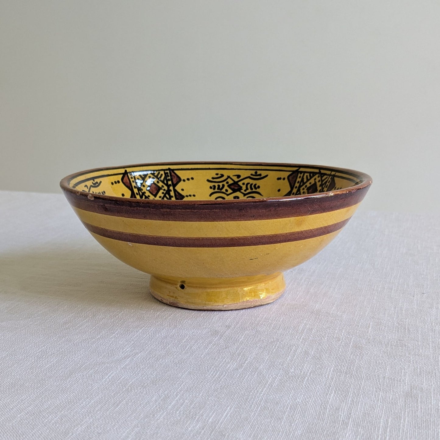 Yellow Folk Art Bowl