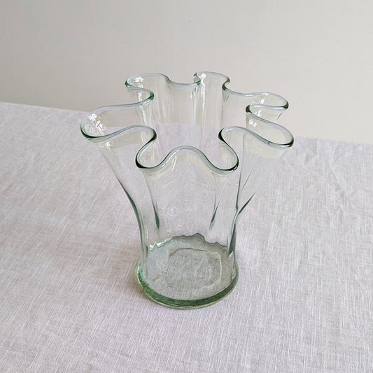 Wavy Art Glass Vase