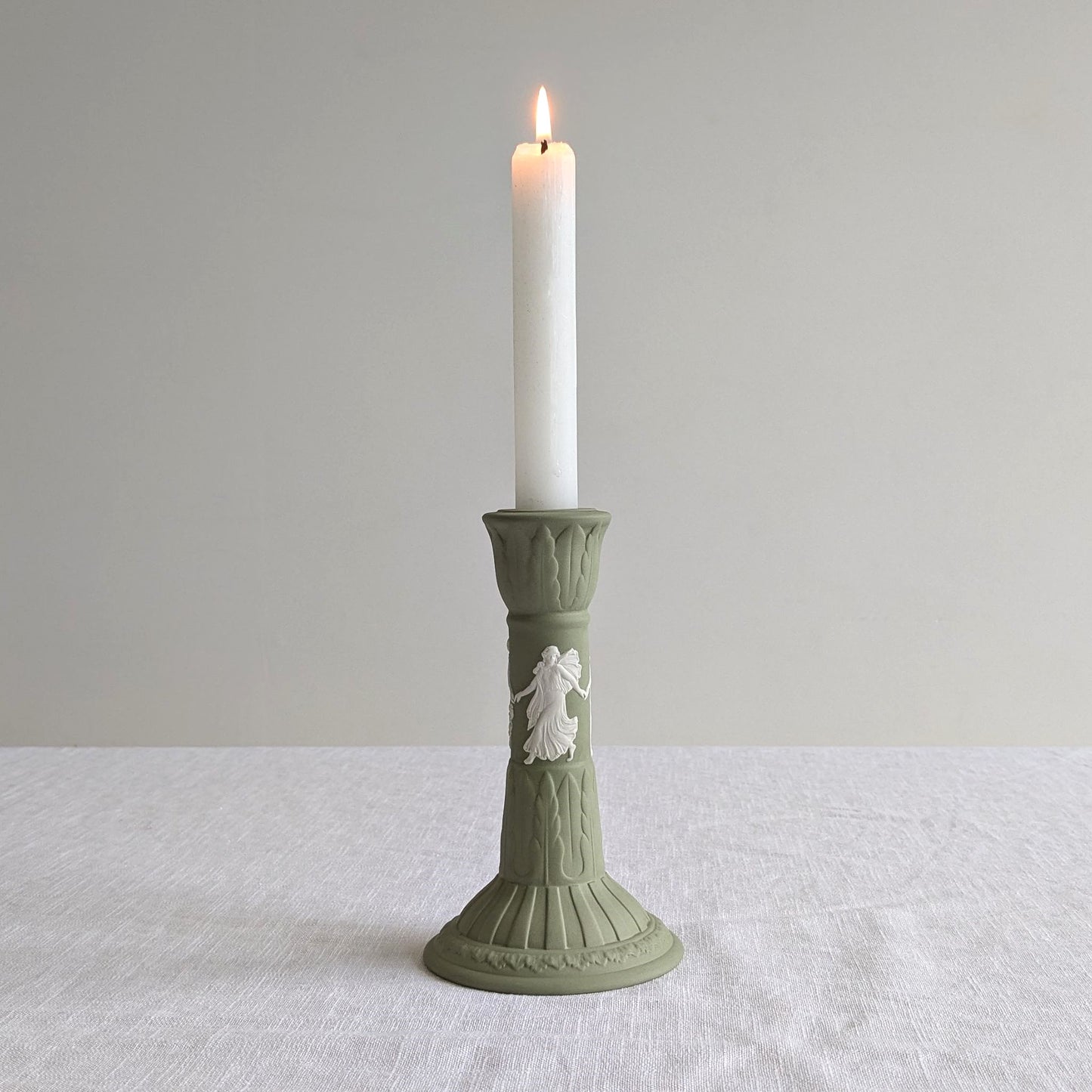 Wedgwood Sage Candlestick