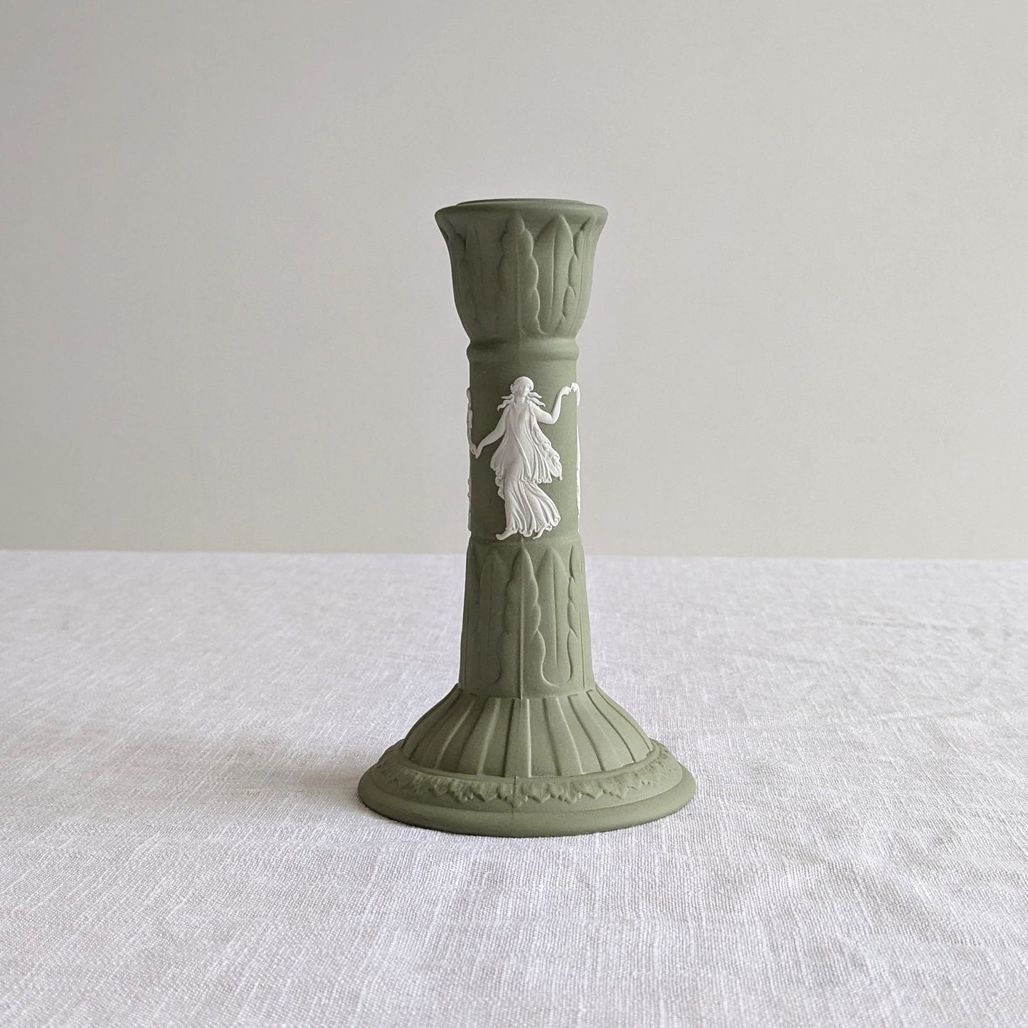 Wedgwood Sage Candlestick