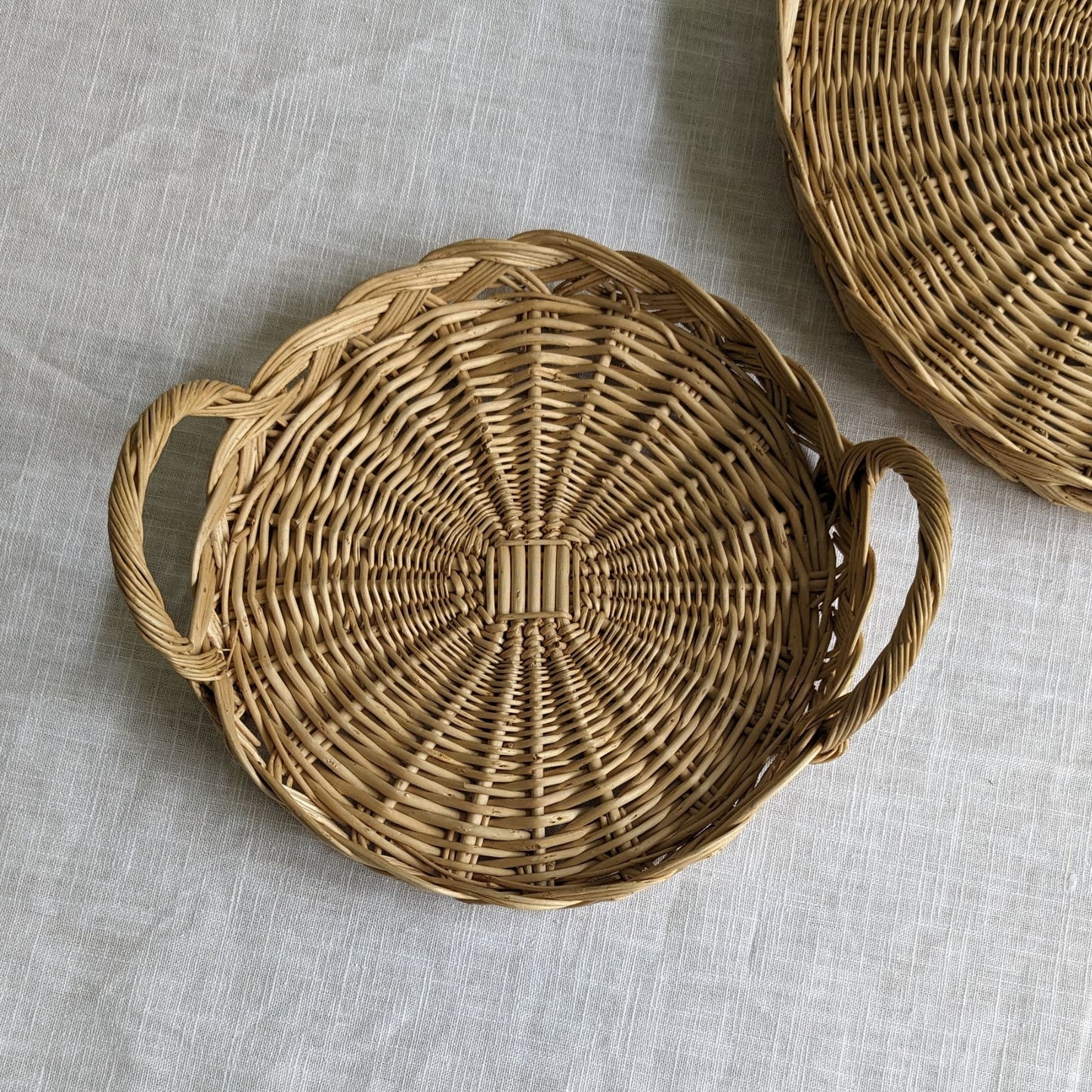 Wicker Tray Pair