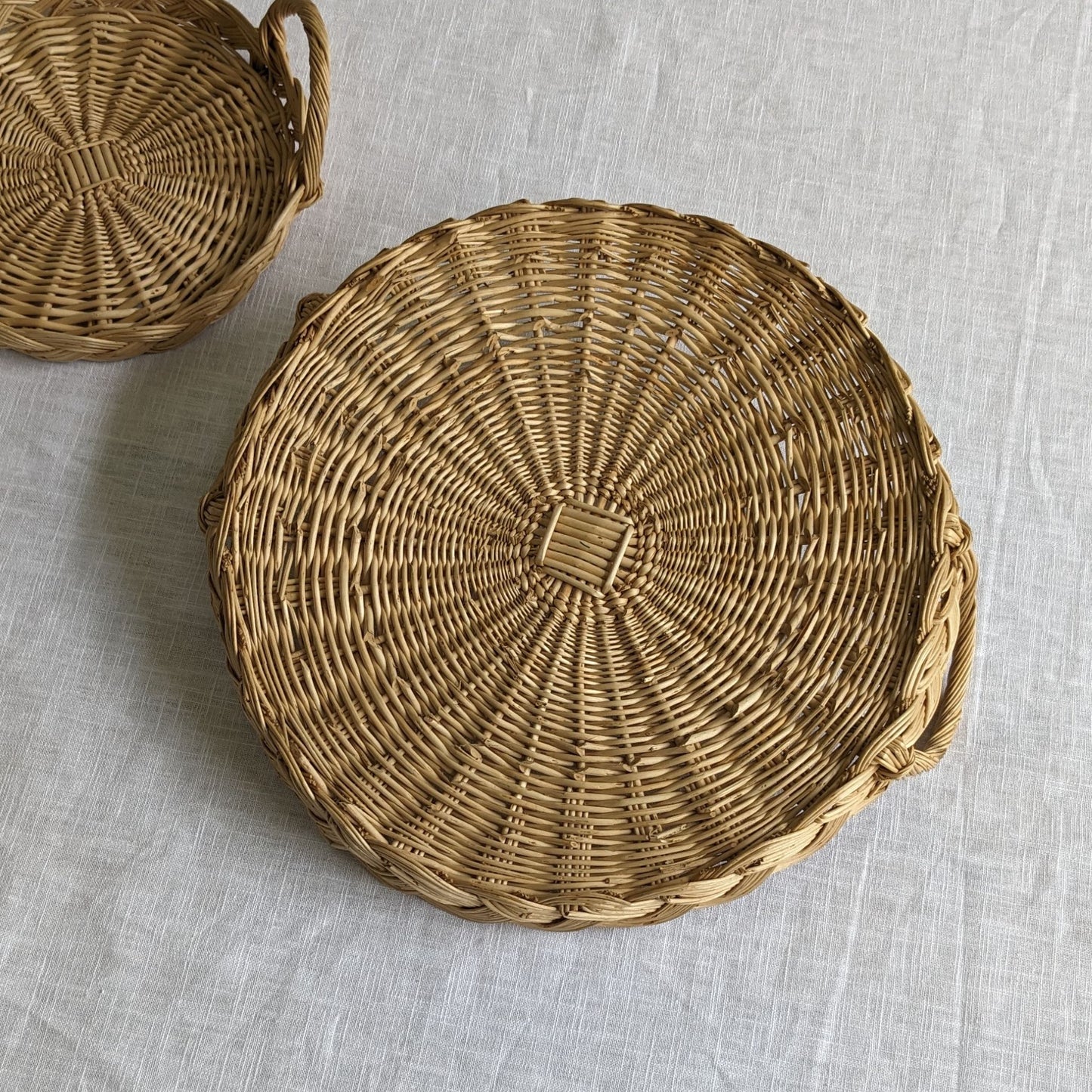 Wicker Tray Pair