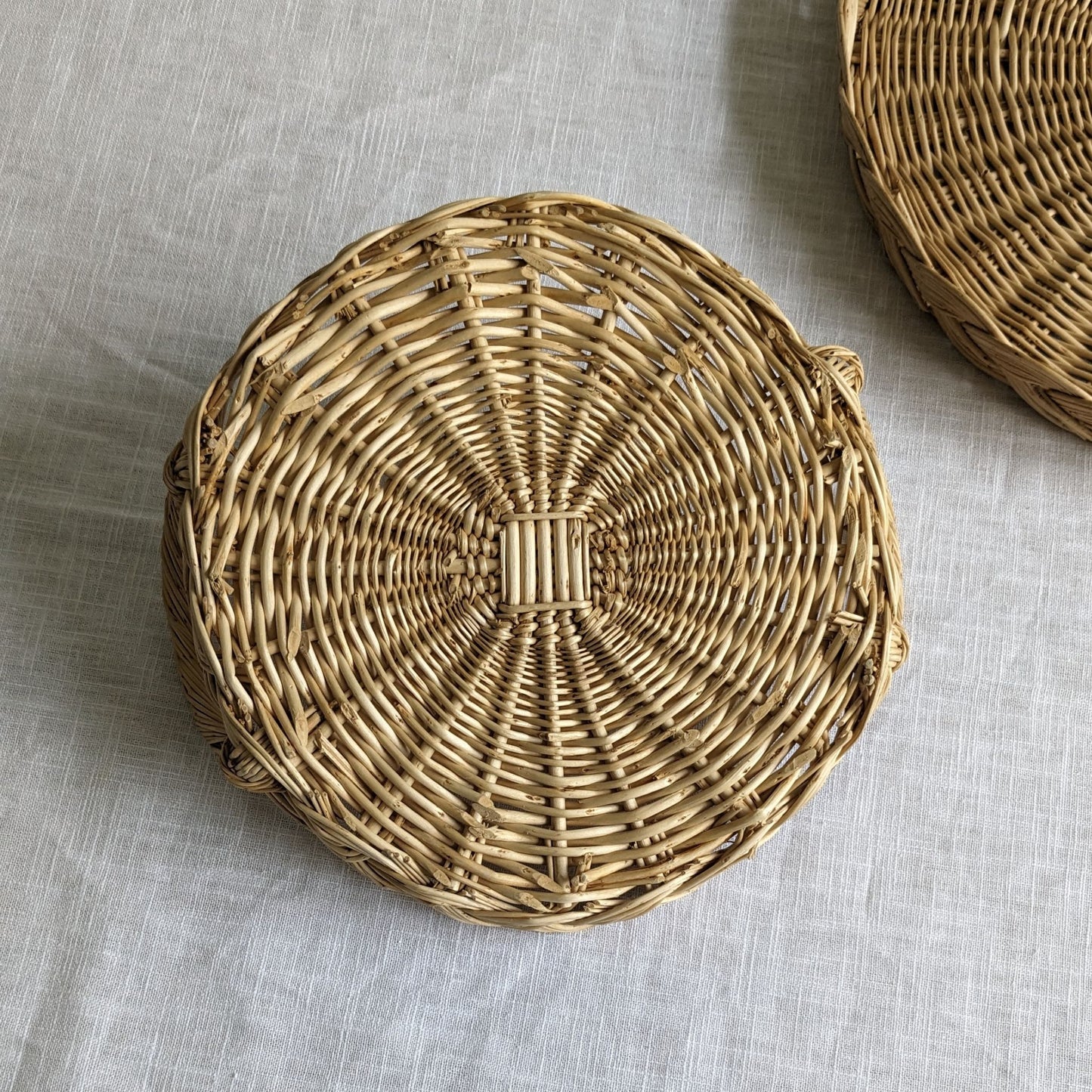 Wicker Tray Pair