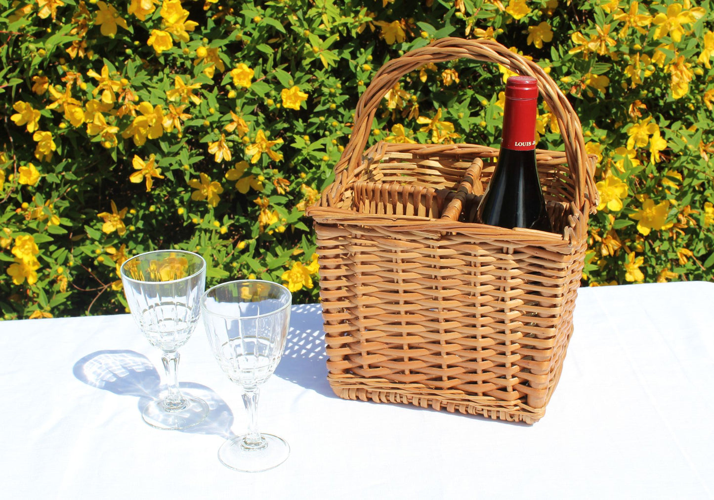 Wicker Wine Bottle Basket