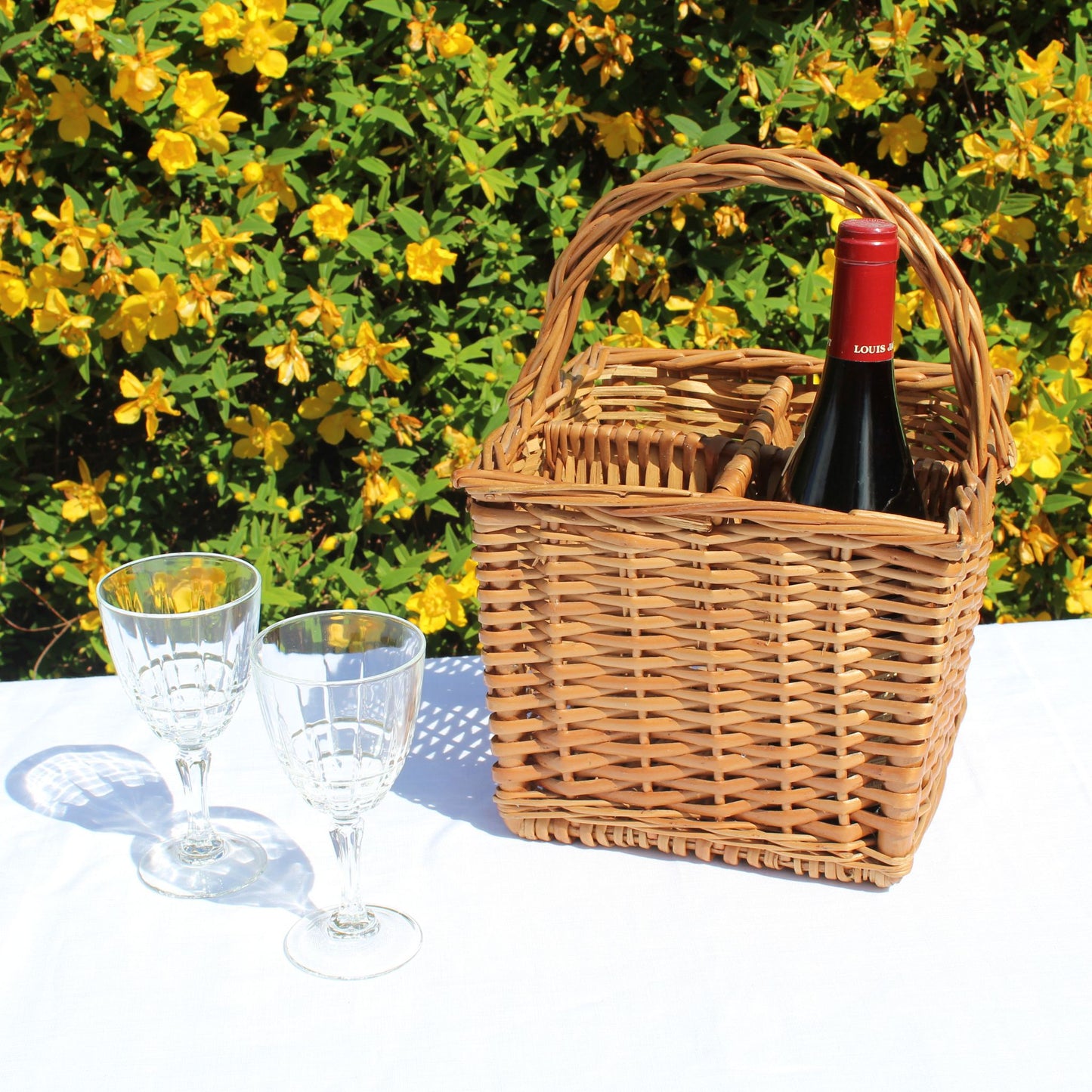 Wicker Wine Bottle Basket