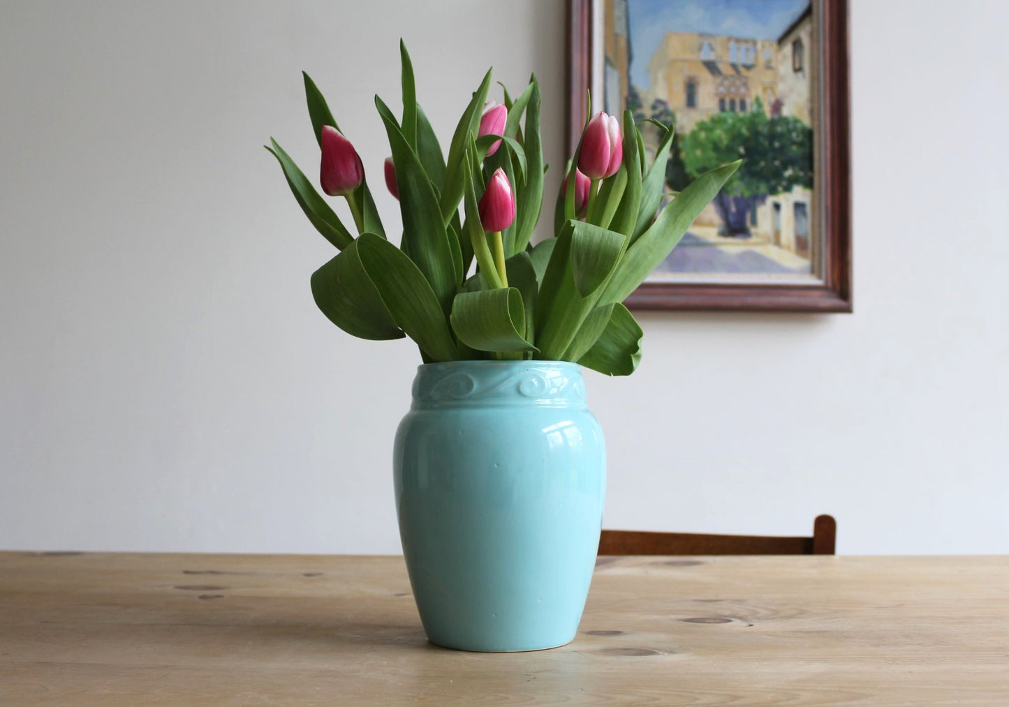 Turquoise Deco Vase