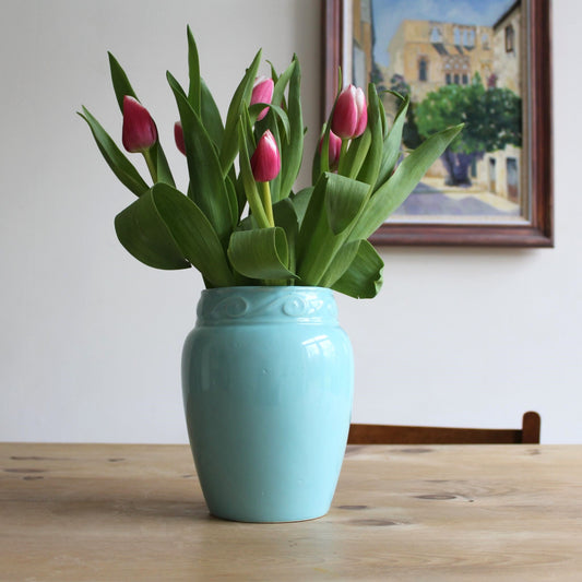 Turquoise Deco Vase