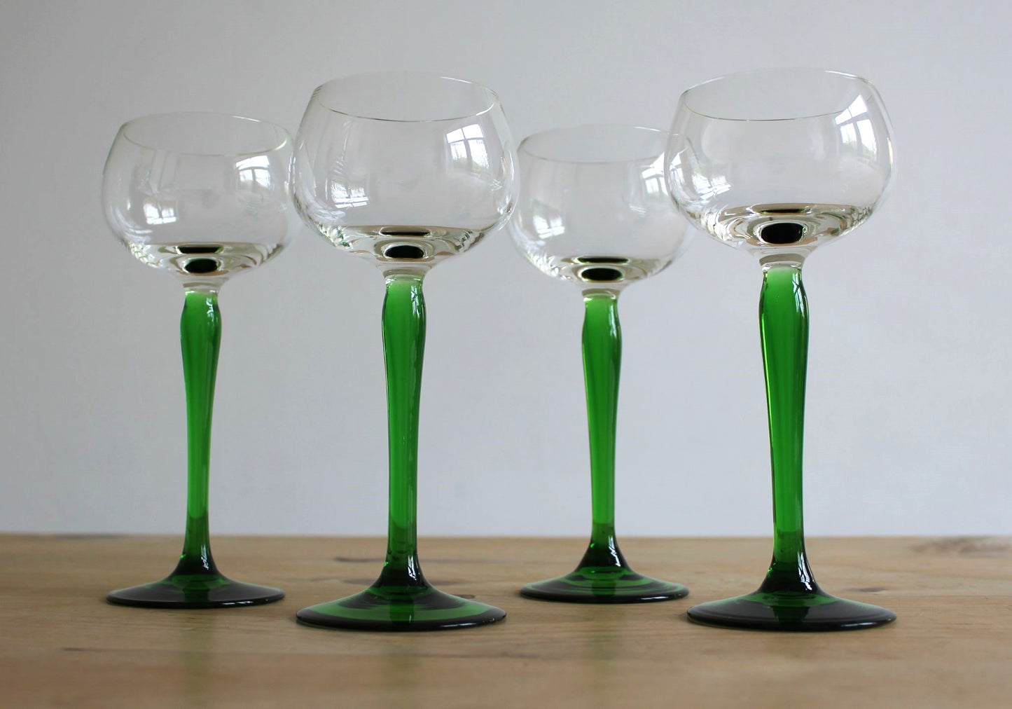 Vintage Twist Stem Crystal Hock Wine Glasses or Cocktail Glasses